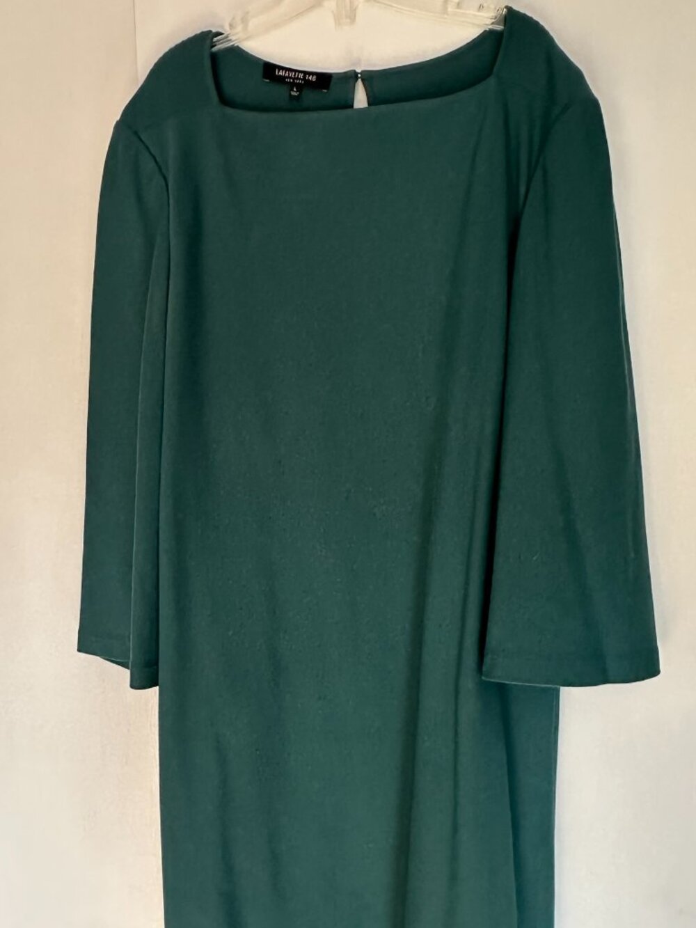 Lafayette 148 Green Ponte Dress in Size Large